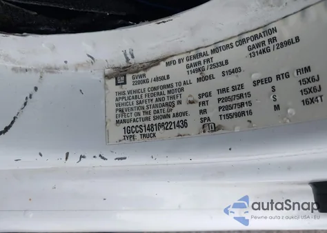 2006 Chevrolet Colorado Work Truck from USA, damaged, VIN 1GCCS148168221436